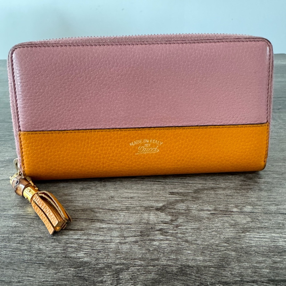 Gucci Japan Exclusive Colorblock Bamboo wallet